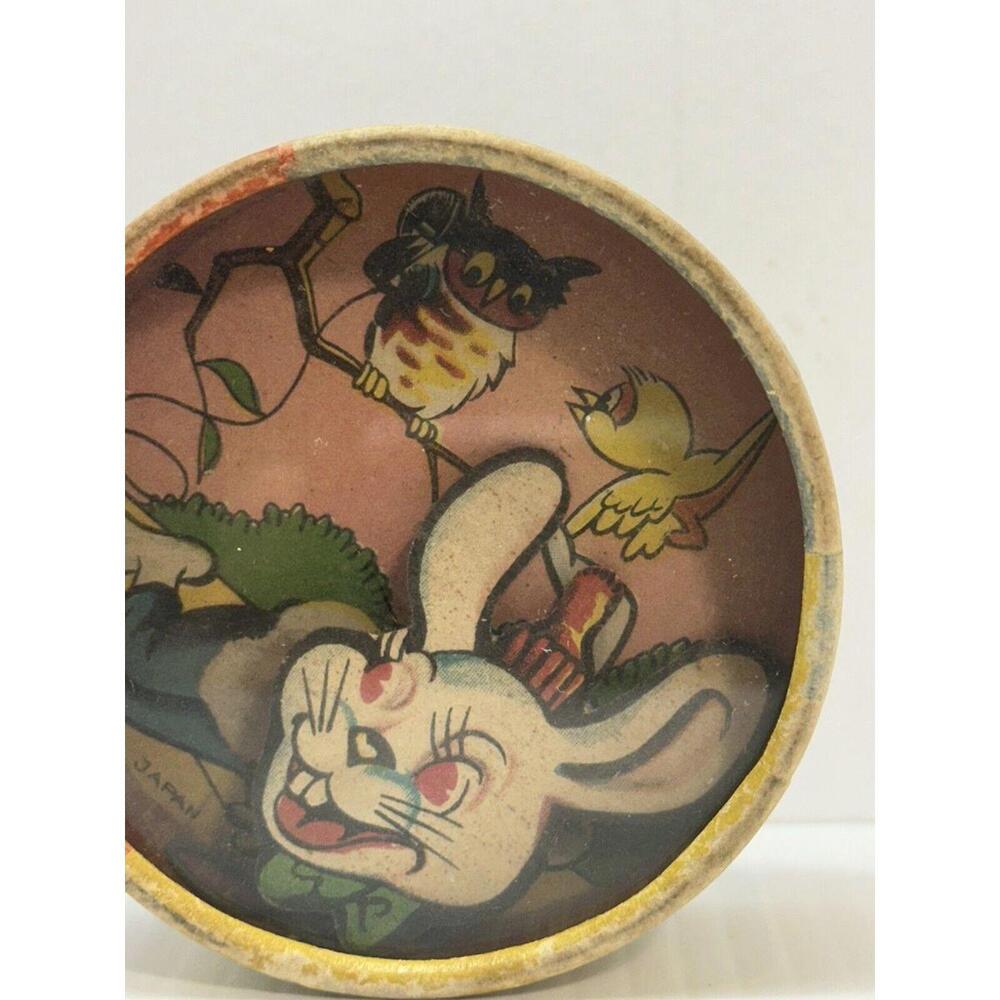 Vintage Angry Rabbit, Train Conductor Puzzle‎ Game Double Sided Made in Japan